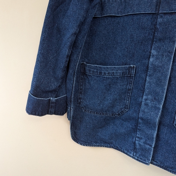 Find. Utility Indigo Denim Chore Coat Minimalist - Picture 5 of 14